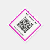 Aangepaste QR-code scan info tekst servetten uw kl (Hoek)
