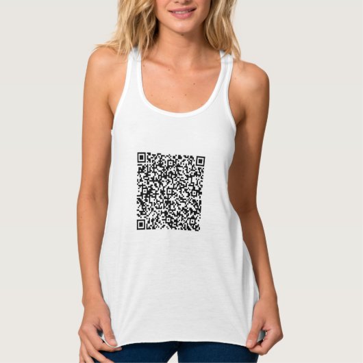 Aangepaste QR-code Scan Info Uw Grappige Tanktop G (Voorkant)
