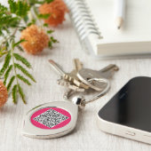 Aangepaste QR-code Scan Info Uw moderne cadeau Sle Sleutelhanger (Zijkant)