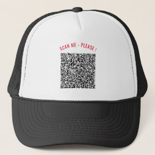 Aangepaste QR-code Scan Info Uw ontwerp Trucker Ha Pet