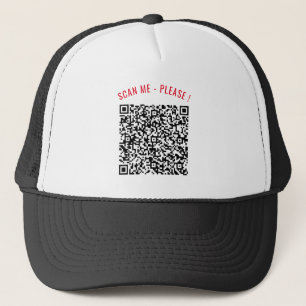 Aangepaste QR-code Scan Info Uw ontwerp Trucker Ha Trucker Pet