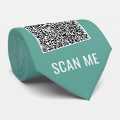 Aangepaste QR-code scan infoteks en kleuren das vo (Opgerold)