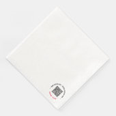 Aangepaste QR-code scan infoteks en kleuren servet (Hoek)