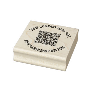 Aangepaste QR-code scan infotekst Gepersonaliseerd Rubberstempel