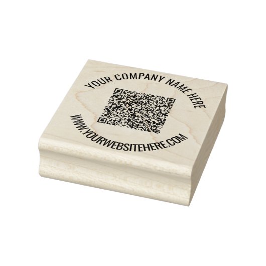 Aangepaste QR-code scan infotekst Gepersonaliseerd Rubberstempel (Stempel)