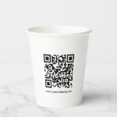 Aangepaste QR-code Scan me Website URL Sjabloon Wi Papieren Bekers (Achterkant)