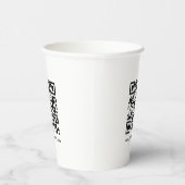 Aangepaste QR-code Scan me Website URL Sjabloon Wi Papieren Bekers (Rechts)