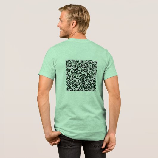 Aangepaste QR Code Scan Ontwerp Uw Eigen Grappig C Tri-Blend Shirt (Voorkant)