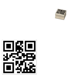 Aangepaste QR-code scanbare website adres rubber s Rubberstempel
