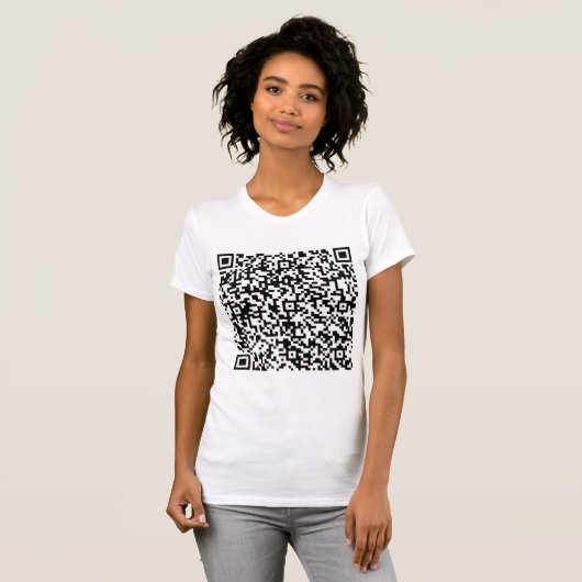 Aangepaste QR-code Scaninfo Aangepaste flauwte T-s T-shirt (Voorkant volledig)