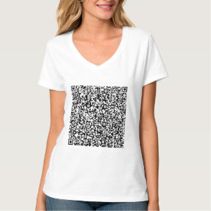 Aangepaste QR-code Scaninfo Aangepaste T-shirt