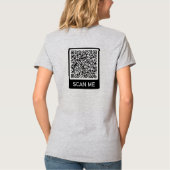 Aangepaste QR-code Scaninfo Aangepaste T-shirt (Achterkant)