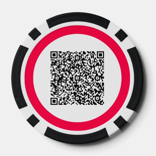 Aangepaste QR-code scaninfo gepersonaliseerde poke Poker Chips (Achterkant)