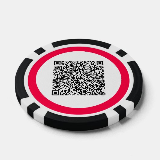 Aangepaste QR-code scaninfo gepersonaliseerde poke Poker Chips (Enkel)