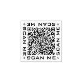 Aangepaste QR-code scaninfo gepersonaliseerde rubb Rubberstempel (Afrduk)