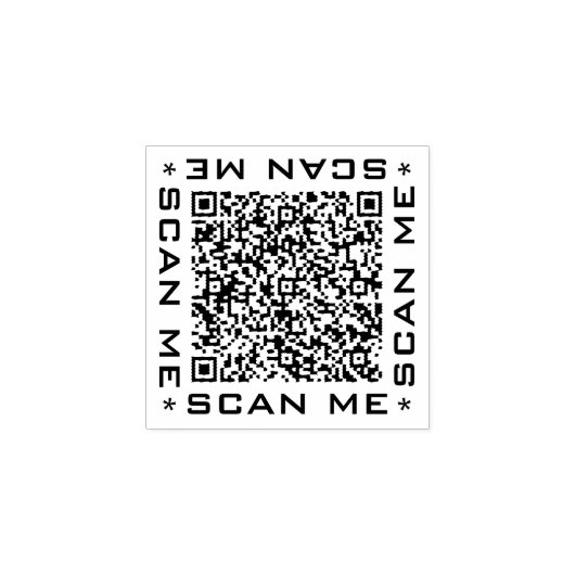 Aangepaste QR-code scaninfo gepersonaliseerde rubb Rubberstempel (Afrduk)