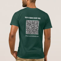 Aangepaste QR-code Scaninfo Naam Website T-Shirt