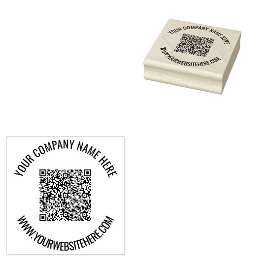 Aangepaste QR Code Scaninfo Tekst Aangepaste stemp Rubberstempel (Gestempeld)
