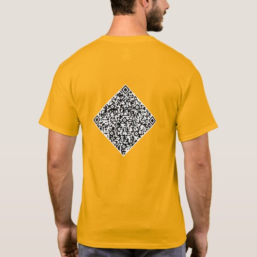 Aangepaste QR-code scaninfo Uw T-shirt Kies kleur (Achterkant)