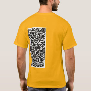 Aangepaste QR-code scaninfo Uw T-shirt Kies kleur