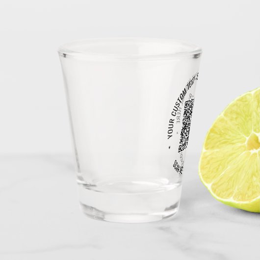 Aangepaste QR Code Scaninformatie Tekst Kleuren Sh Shot Glas (Links)