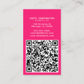 Aangepaste QR-code Scannbare Tropische Kleurrijke  Visitekaartje (Achterkant)