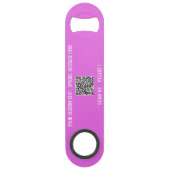 Aangepaste QR Code Scannen Info Tekst Kleurenbalk Speed Flessenopener (Voorkant)