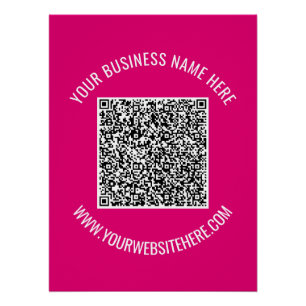 Aangepaste QR Code Scantekst Info Tekst en Poster Perfect Poster
