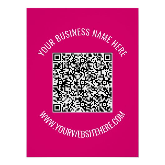 Aangepaste QR Code Scantekst Info Tekst en Poster  Perfect Poster (Voorkant)