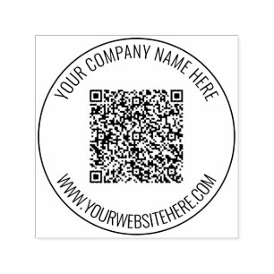 Aangepaste QR-code scantekst rond zelfinkkend stem Zelfinktende Stempel