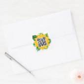 Aangepaste QR-code Sjabloon Square Sticker (Envelop)