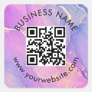 Aangepaste QR-code Sjabloon Square Sticker