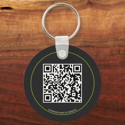 Aangepaste QR-code Sleutelhanger (Voorkant)