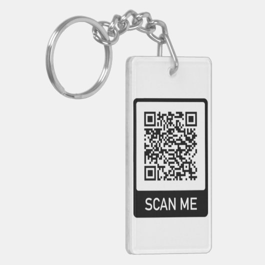 Aangepaste QR-code Sleutelhanger (Voorkant Links)