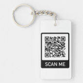 Aangepaste QR-code Sleutelhanger (Voorkant)