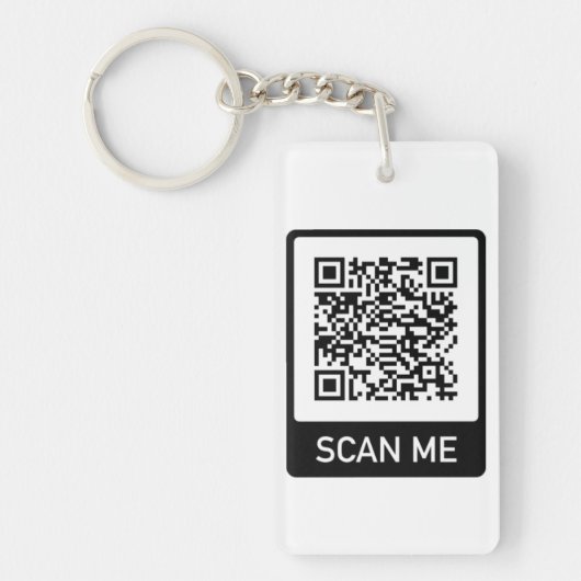 Aangepaste QR-code Sleutelhanger (Voorkant)