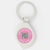 Aangepaste QR-code Sleutelhanger en tekst Kies uw  (Voorkant)