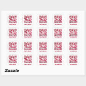 Aangepaste QR-code sticker (QR-code sjabloon #120) (Vel)