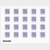 Aangepaste QR-code sticker (QR-code sjabloon #126) (Vel)
