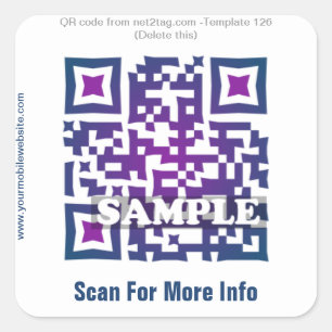 Aangepaste QR-code sticker (QR-code sjabloon #126)
