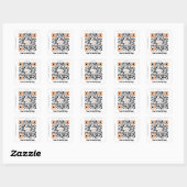 Aangepaste QR-code sticker (QR-code sjabloon #163) (Vel)