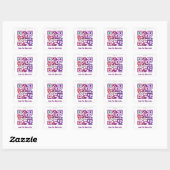 Aangepaste QR-code sticker (QR-code sjabloon #308) (Vel)