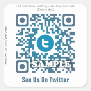 Aangepaste QR-code sticker (QR-code sjabloon #348)