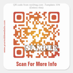 Aangepaste QR-code sticker (QR-code sjabloon #379)