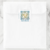 Aangepaste QR-code sticker (QR-code sjabloon #382) (Tas)