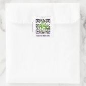 Aangepaste QR-code sticker (QR-code sjabloon #389) (Tas)