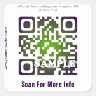 Aangepaste QR-code sticker (QR-code sjabloon #389)