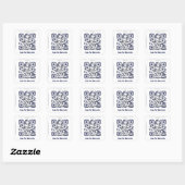 Aangepaste QR-code sticker (QR-code sjabloon #418) (Vel)