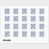 Aangepaste QR-code sticker (QR-code sjabloon #539) (Vel)