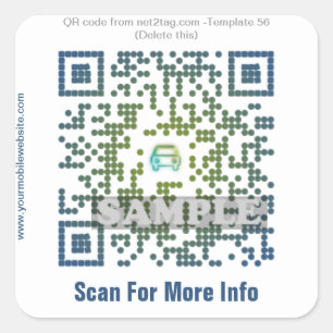 Aangepaste QR-code sticker (QR-code sjabloon #56)